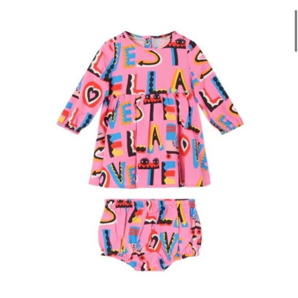 Stella McCartney Kids Other - Stella McCartney Kids Pink and Blue Baby girl stella love dress